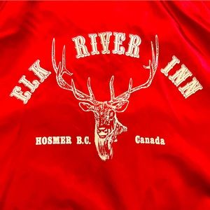 Vintage Sexton Elk River Inn Hosmer B.C. Canada Varsity Bomber Distressed Jacket